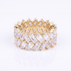 BAGUETTE ICED RING