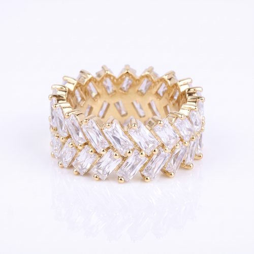 BAGUETTE ICED RING