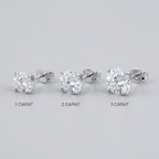 ICED SOLITAIRE STUD EARRINGS