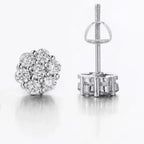 ICED FLEUR STUD EARRINGS
