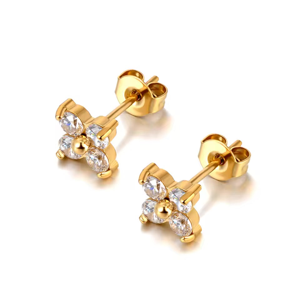 ICED CLOVER EARRINGS