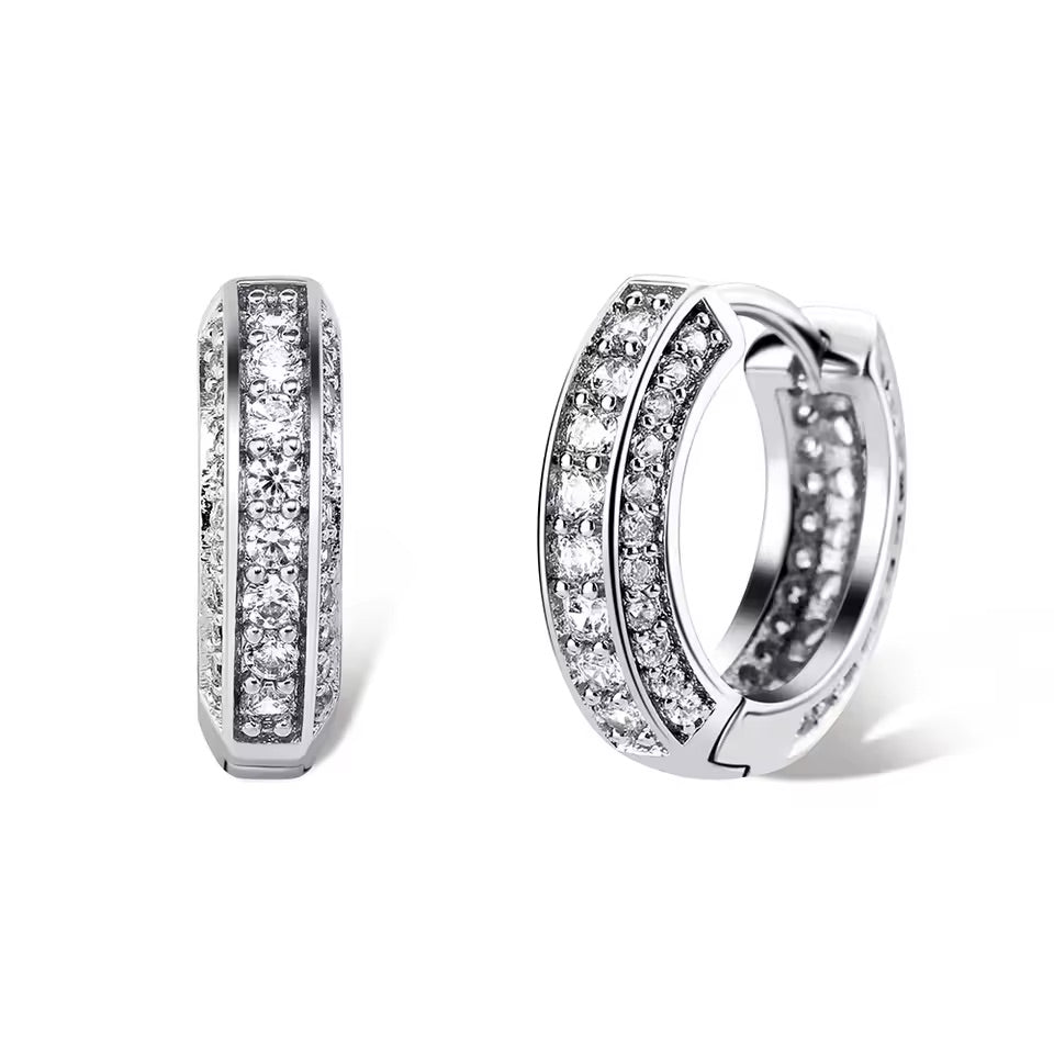 ICED HOOP EARRINGS