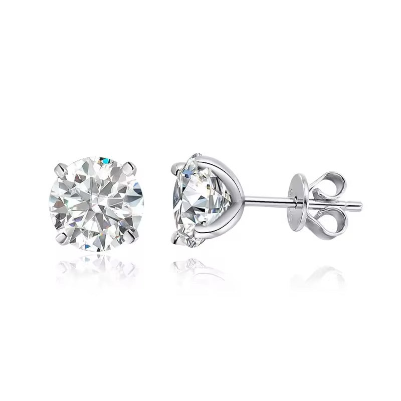ICED SOLITAIRE STUD EARRINGS