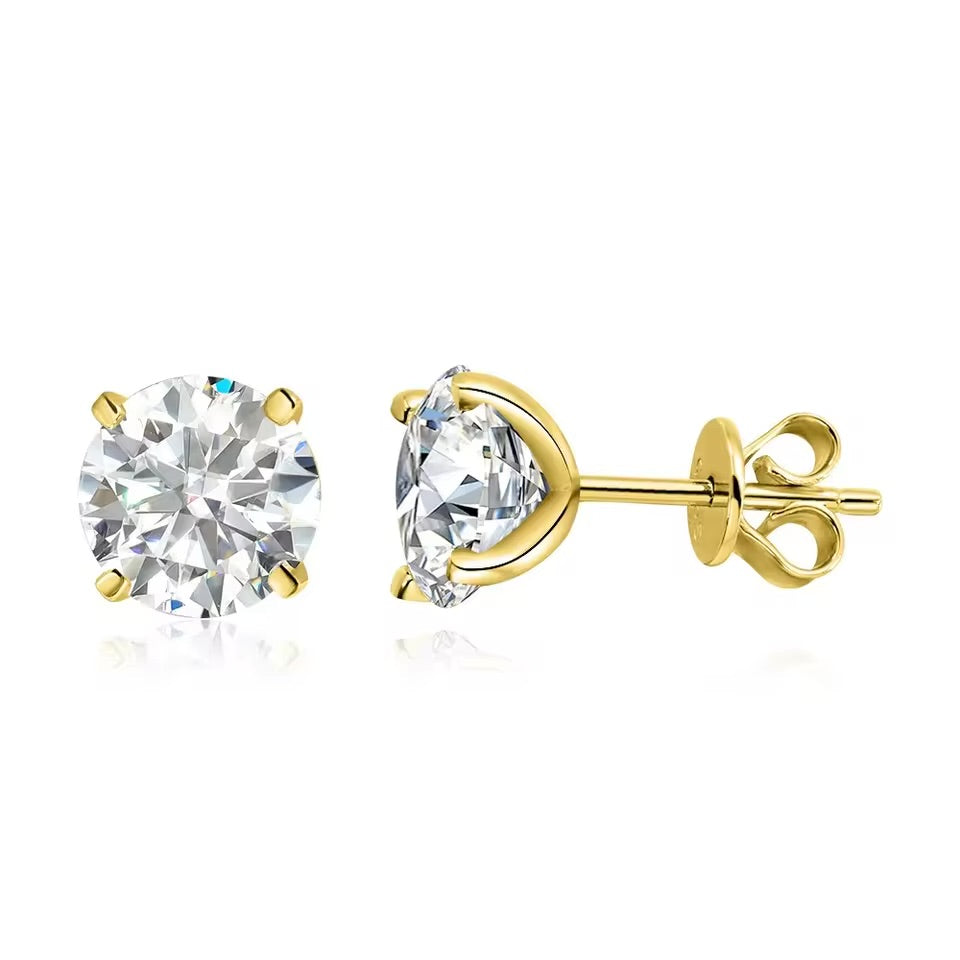 ICED SOLITAIRE STUD EARRINGS